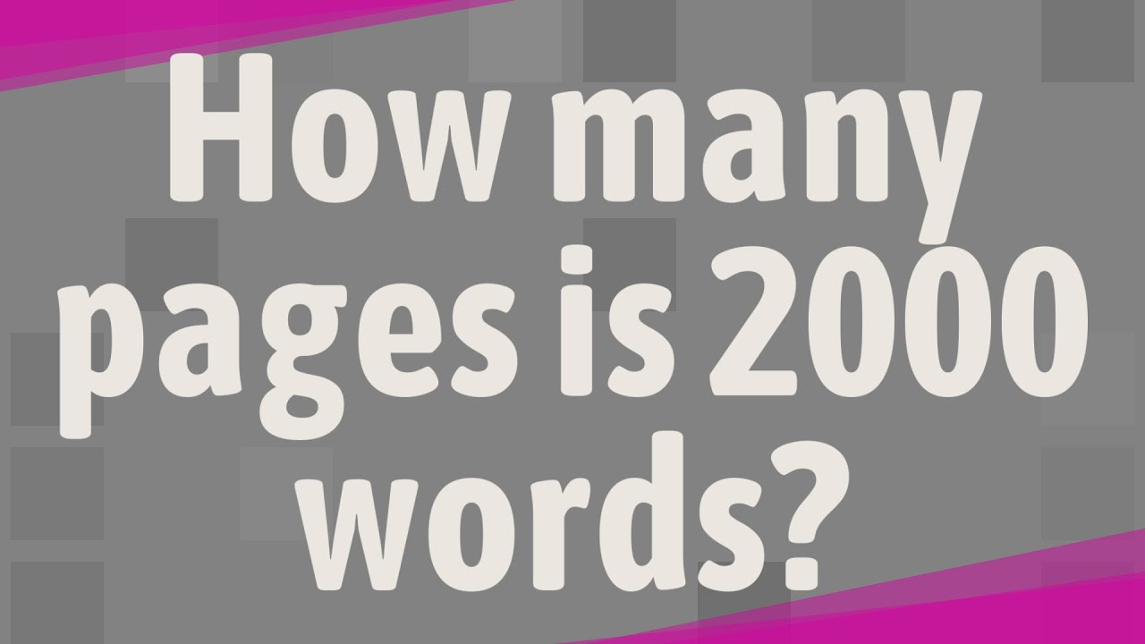 How Many Pages is 2000 Words Research Paper?